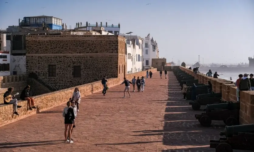 Old bronze cannons along the Skala de la Ville ramparts in Essaouira
